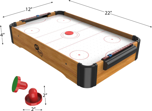 Air Hockey Table Mini Arcade Game - 22-Inch Tabletop Board Game for Girls and Boys, Battery-Operated, and Includes Puck and Paddles by Hey Play - Image 2