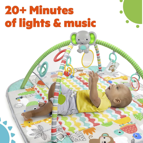 5-In-1 Your Way Ball Play - Jumbo Play Mat Converts to Ball Pit Baby Gym, Newborn to Toddler - Totally Tropical (Green) - Image 4
