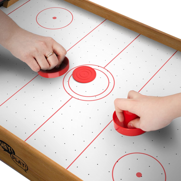 Air Hockey Table Mini Arcade Game - 22-Inch Tabletop Board Game for Girls and Boys, Battery-Operated, and Includes Puck and Paddles by Hey Play - Image 3