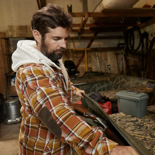 Men'S Camp Night Berber Lined Hooded Flannel Shirt Jacket - Image 5
