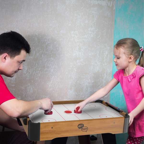 Air Hockey Table Mini Arcade Game - 22-Inch Tabletop Board Game for Girls and Boys, Battery-Operated, and Includes Puck and Paddles by Hey Play - Image 4