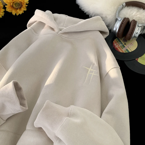 2023 Men'S Streetwear Vintage Embroidered Suede Hooded Sweatshirt High Quality Hoodie Fashion Hip Hop Unisex Pullover Y2K Clothe - Image 10
